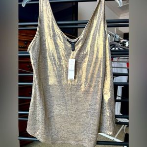 WHBM gold Jersey tank, new